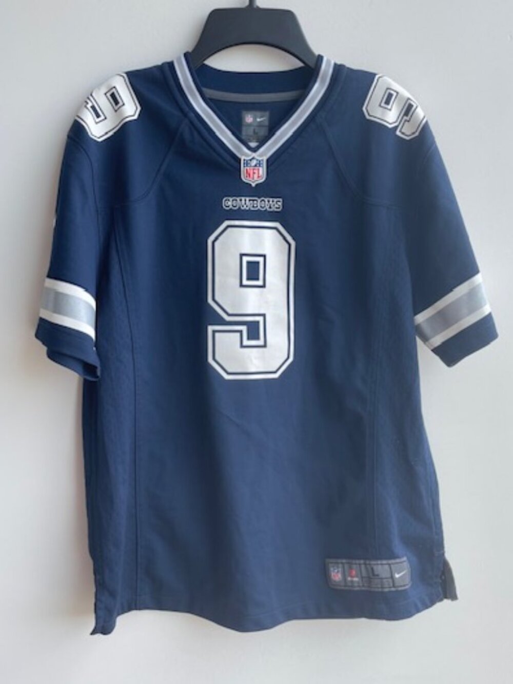 Nike Tony Romo Dallas Cowboys NFL Football On Field Jersey Youth Size L #9
